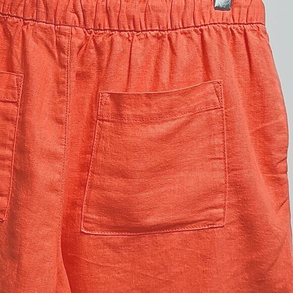 GAP Womens Linen/Rayon Blend Elastic Waist 4 Pocket Coral Shorts Size S (NWT) - Picture 5 of 10